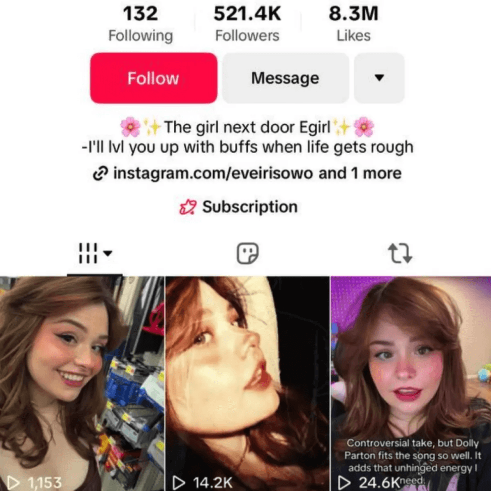 Eva – 520,000 TikTok followers